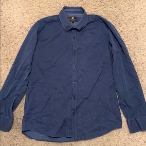 Mens blue button down shirt